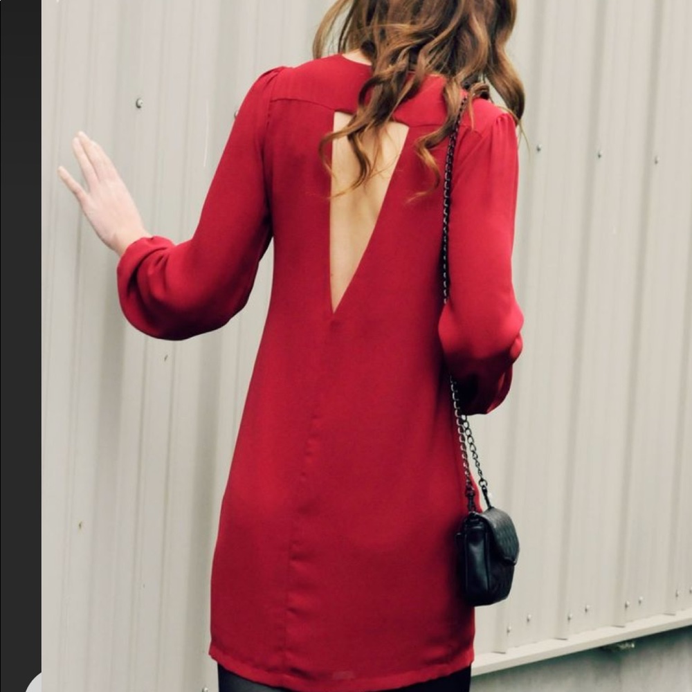 Abbeline balloon sleeve cut out dress